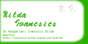 milda ivancsics business card